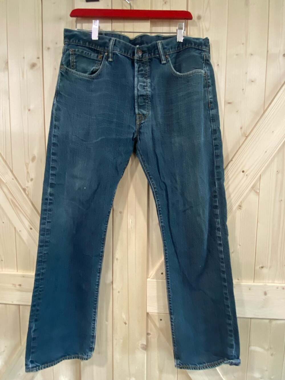 Blank tag Levi's 501 Original Button Fly Denim Jeans W34 L30